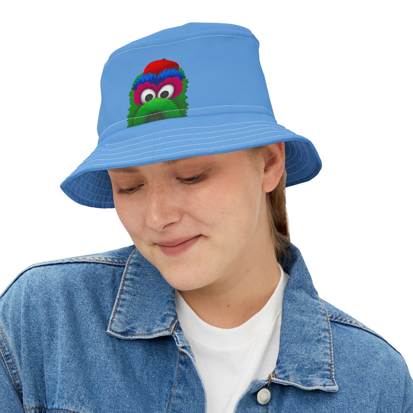 Colorful Fuzzy Monster Face Bucket Hat | Cartoon Bucket Hat