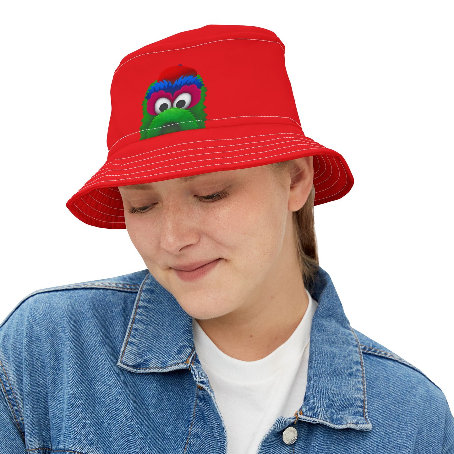 Colorful Fuzzy Monster Face Bucket Hat | Cartoon Bucket Hat