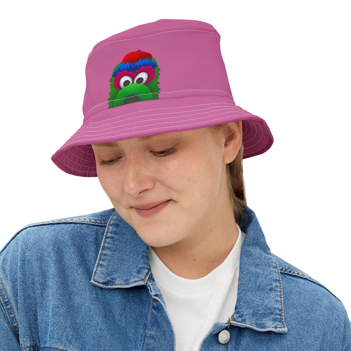 Colorful Fuzzy Monster Face Bucket Hat | Cartoon Bucket Hat