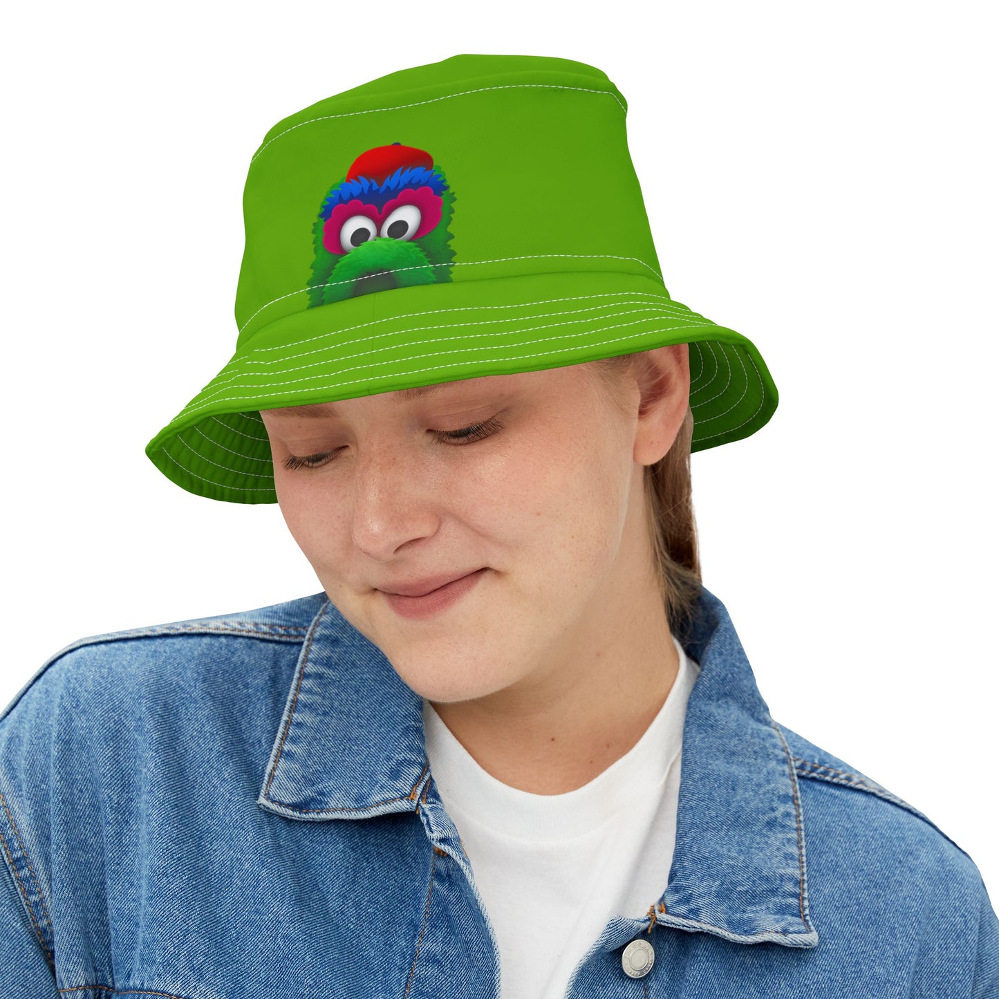 Colorful Fuzzy Monster Face Bucket Hat | Cartoon Bucket Hat