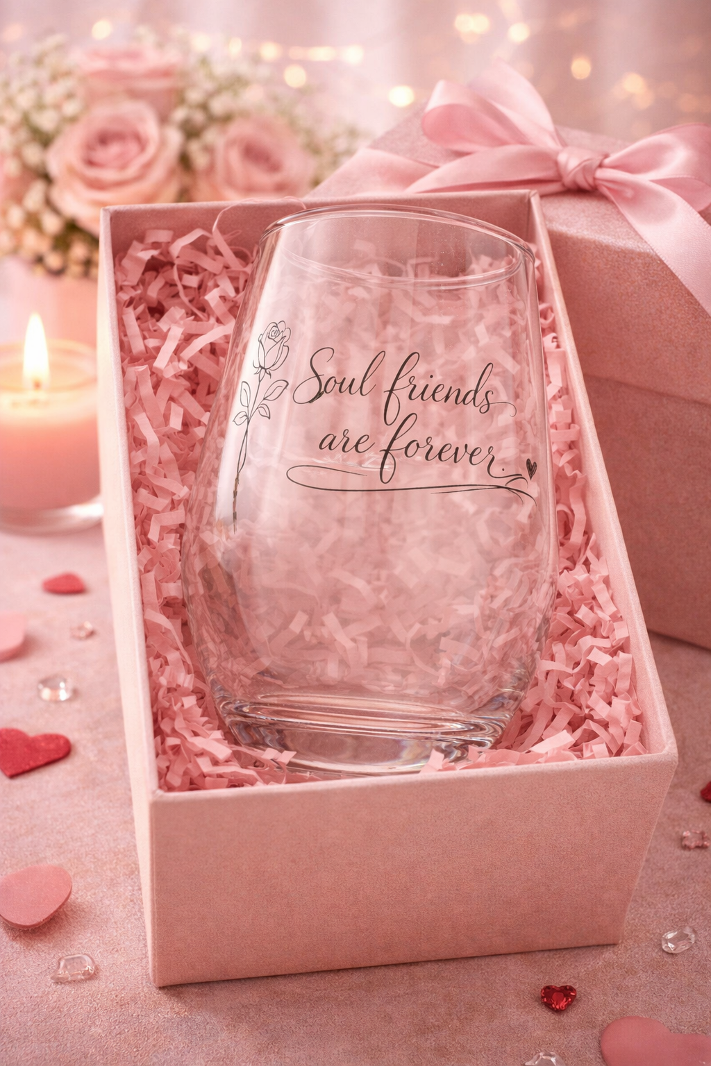 Soul Friends Forever Wine Glass – Best Friend Gift