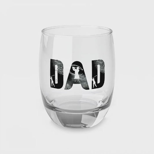 Golf Dad Whiskey Glass – Father’s Day Rocks Glass Gift for Golf Loving Dads