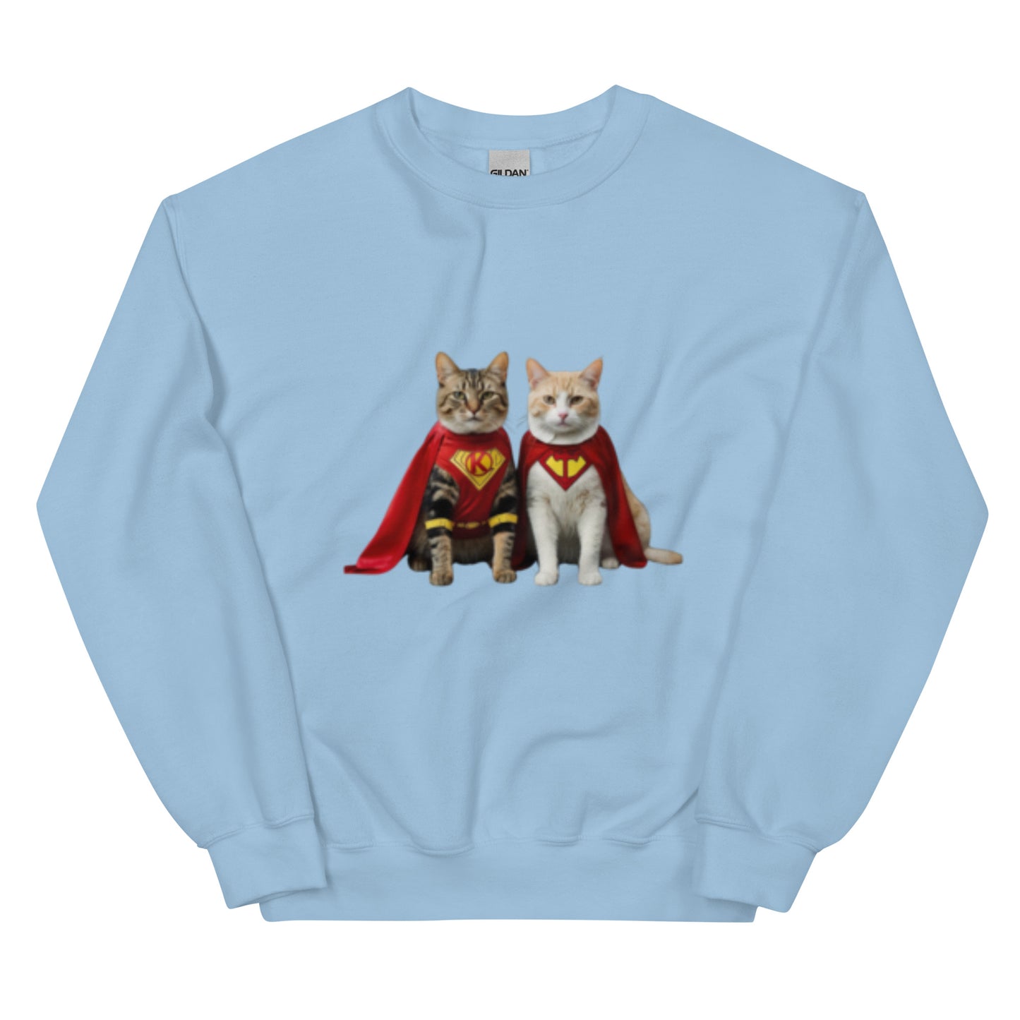 Superhero Cats K and T, 2024 election, Cat Lady, Cat Men, Kamala, Tim, Sweatshirt