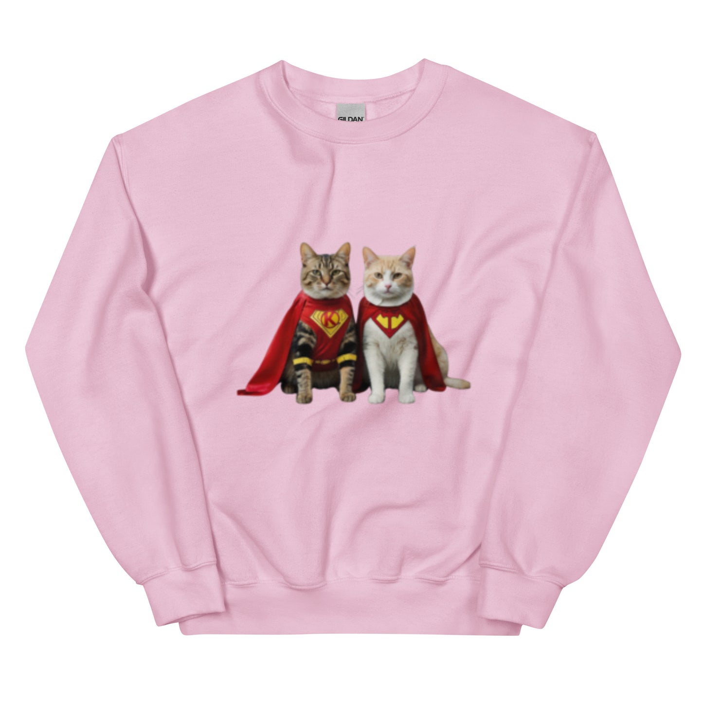 Superhero Cats K and T, 2024 election, Cat Lady, Cat Men, Kamala, Tim, Sweatshirt