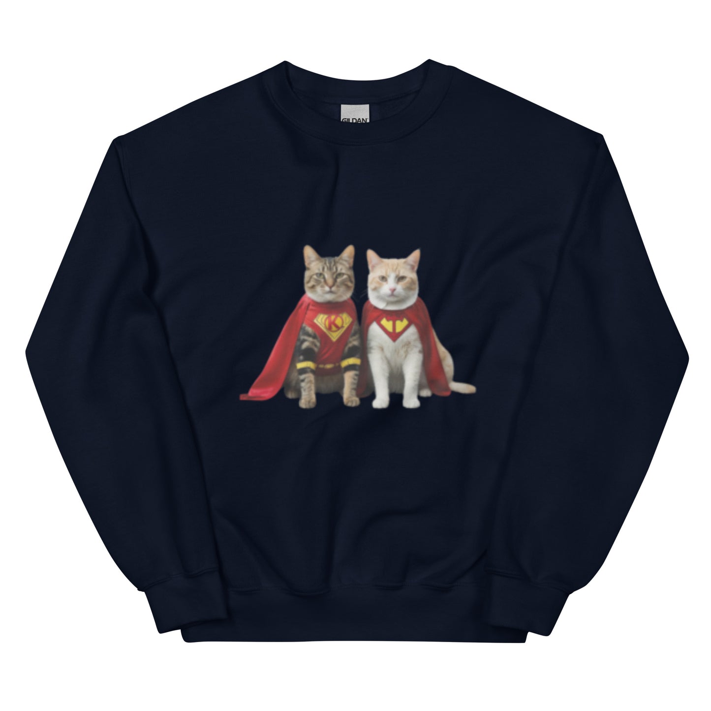 Superhero Cats K and T, 2024 election, Cat Lady, Cat Men, Kamala, Tim, Sweatshirt