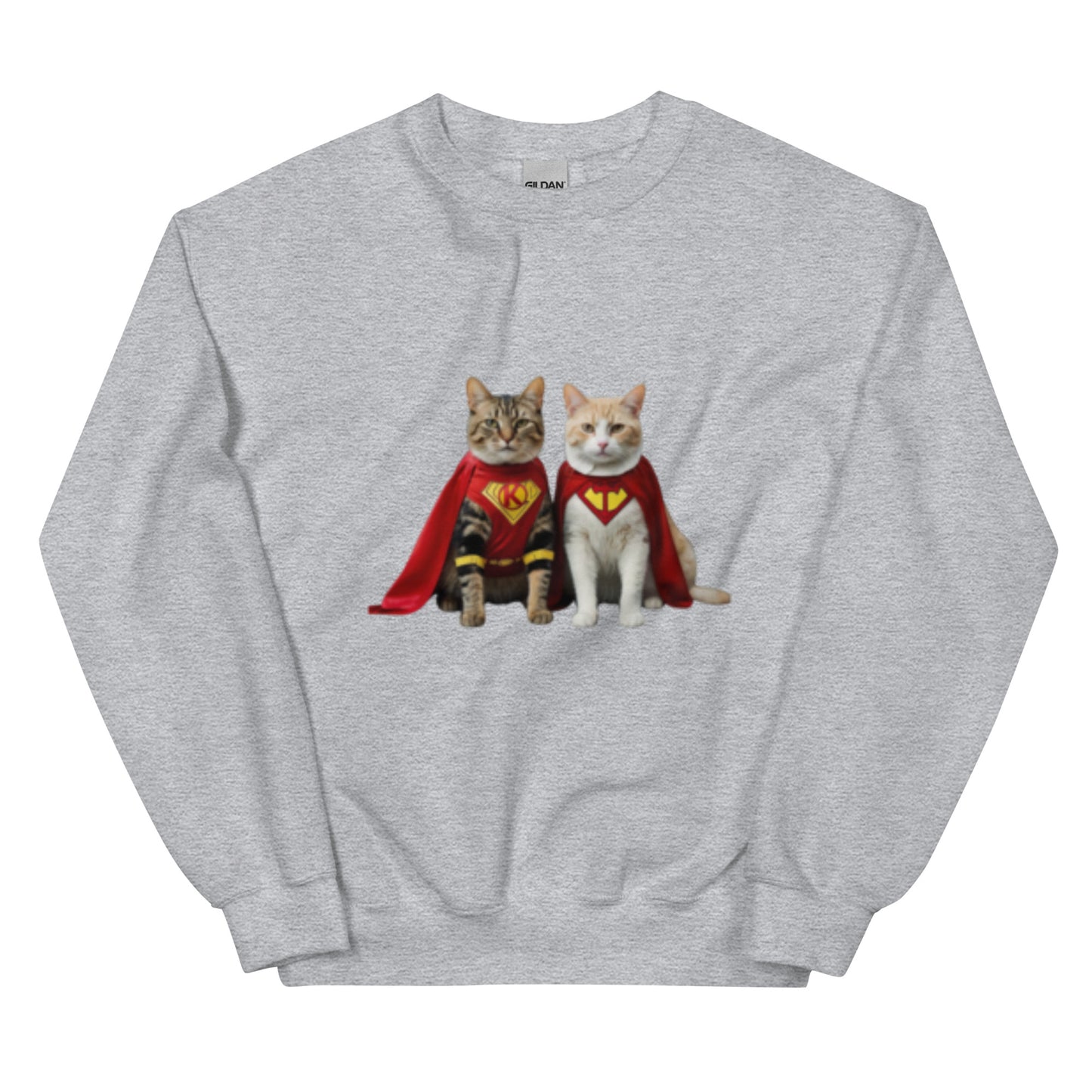 Superhero Cats K and T, 2024 election, Cat Lady, Cat Men, Kamala, Tim, Sweatshirt