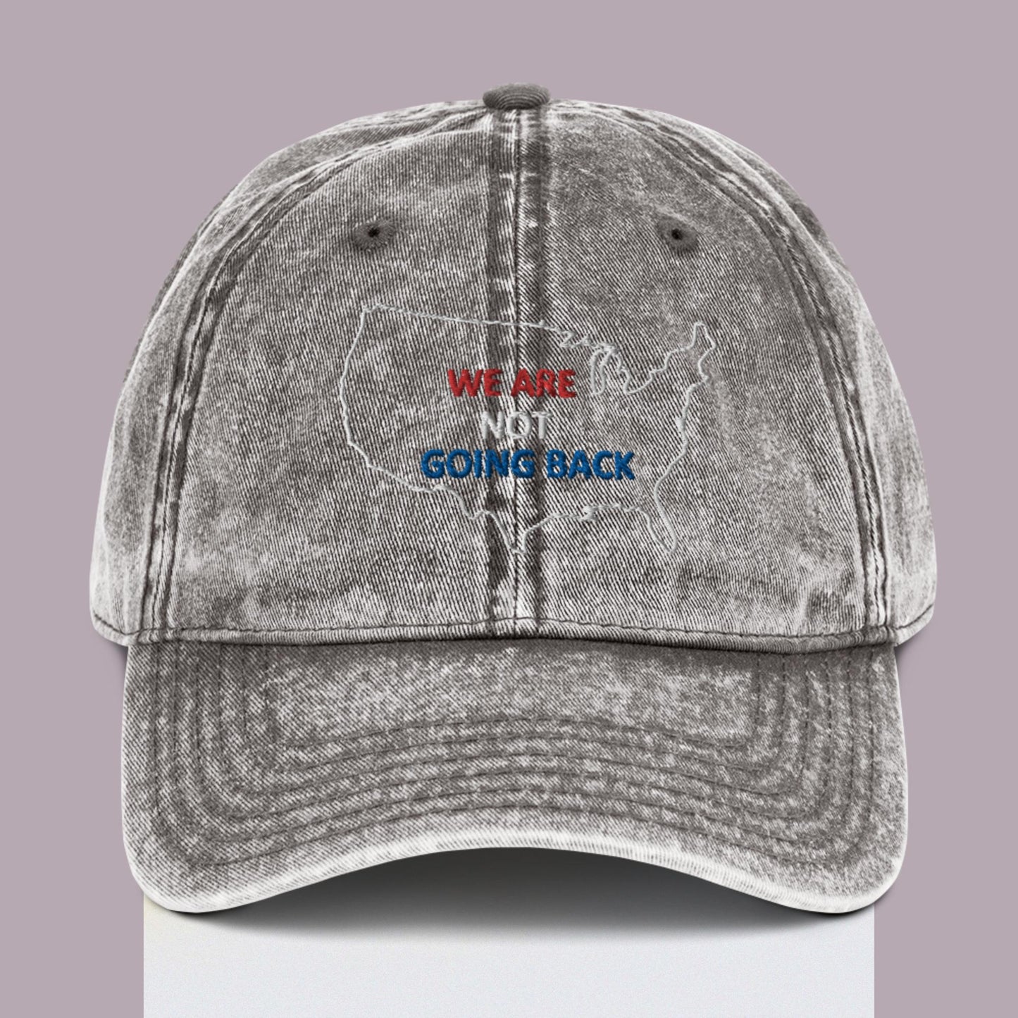 We Are Not Going Back USA Embroidered Vintage Ball Cap