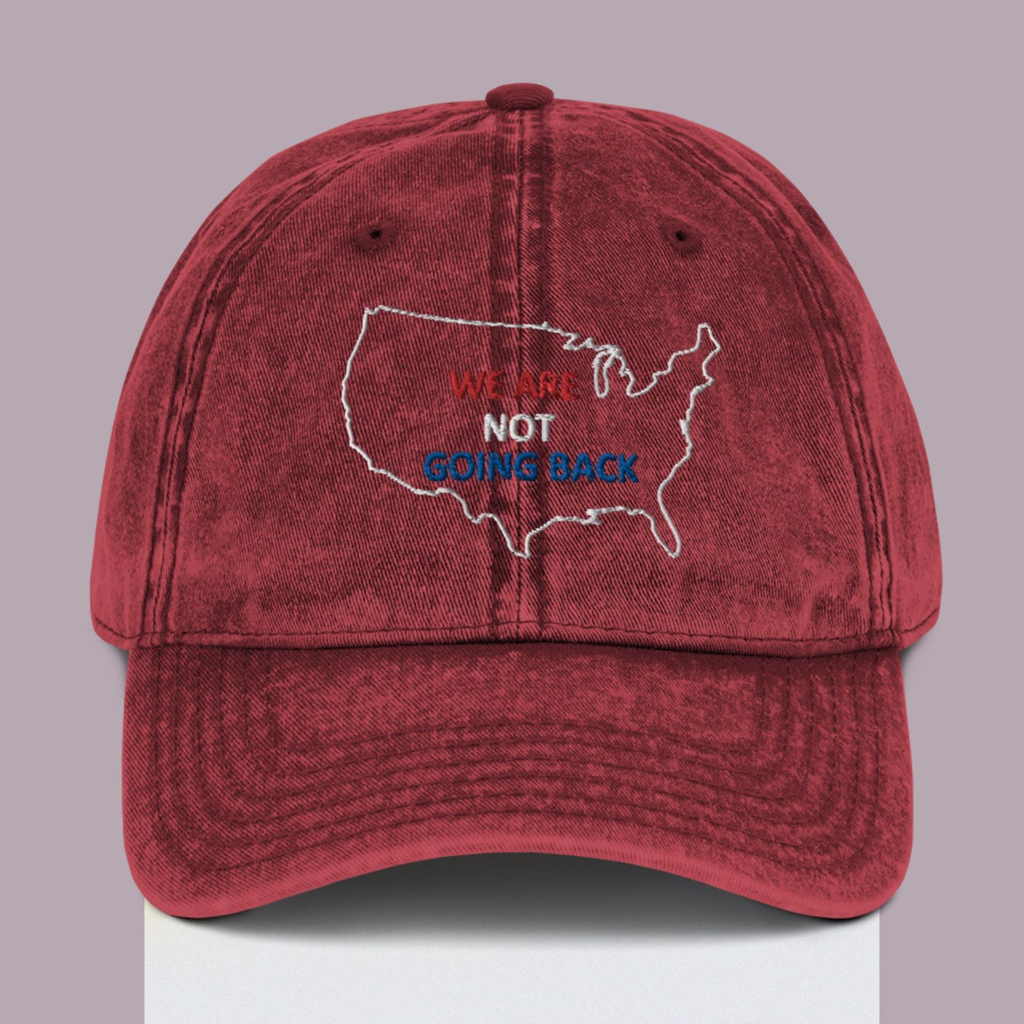 We Are Not Going Back USA Embroidered Vintage Ball Cap