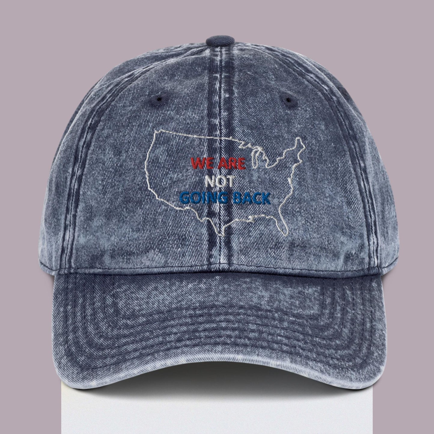 We Are Not Going Back USA Embroidered Vintage Ball Cap