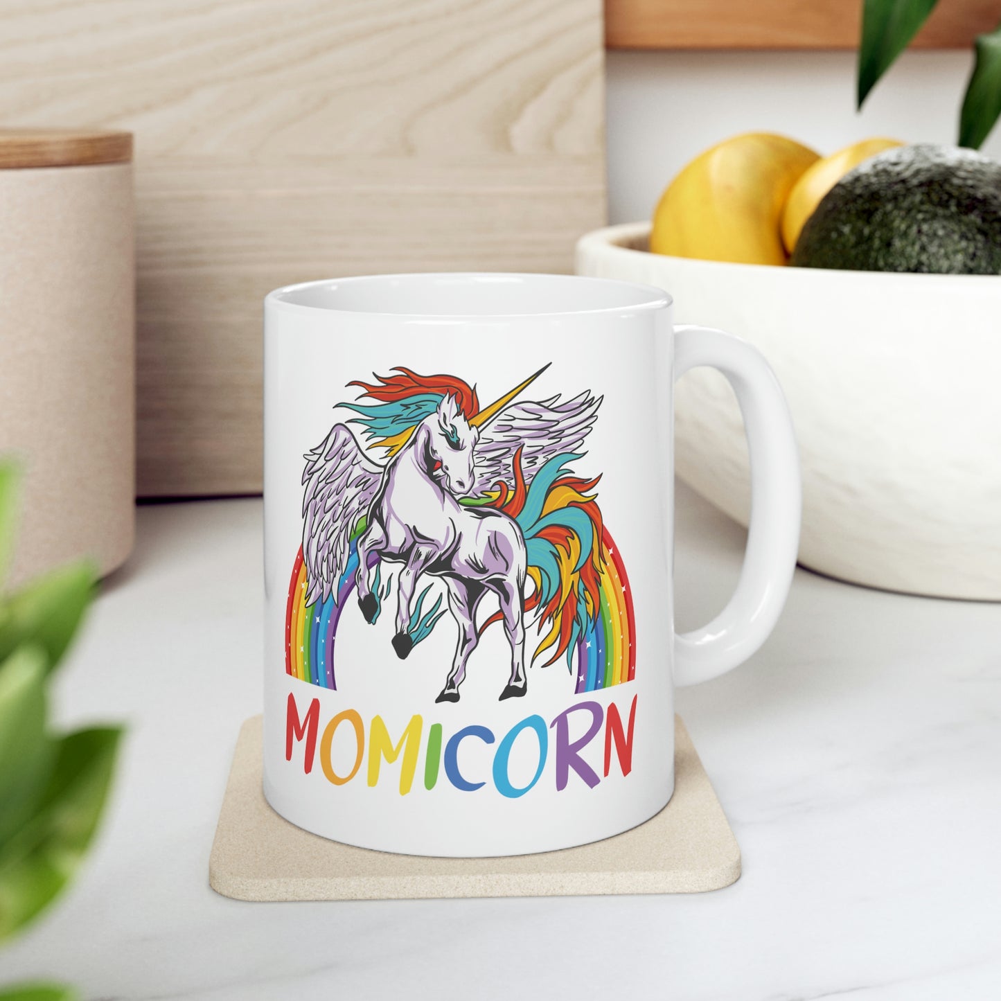 Momicorn Rainbow Unicorn Mug