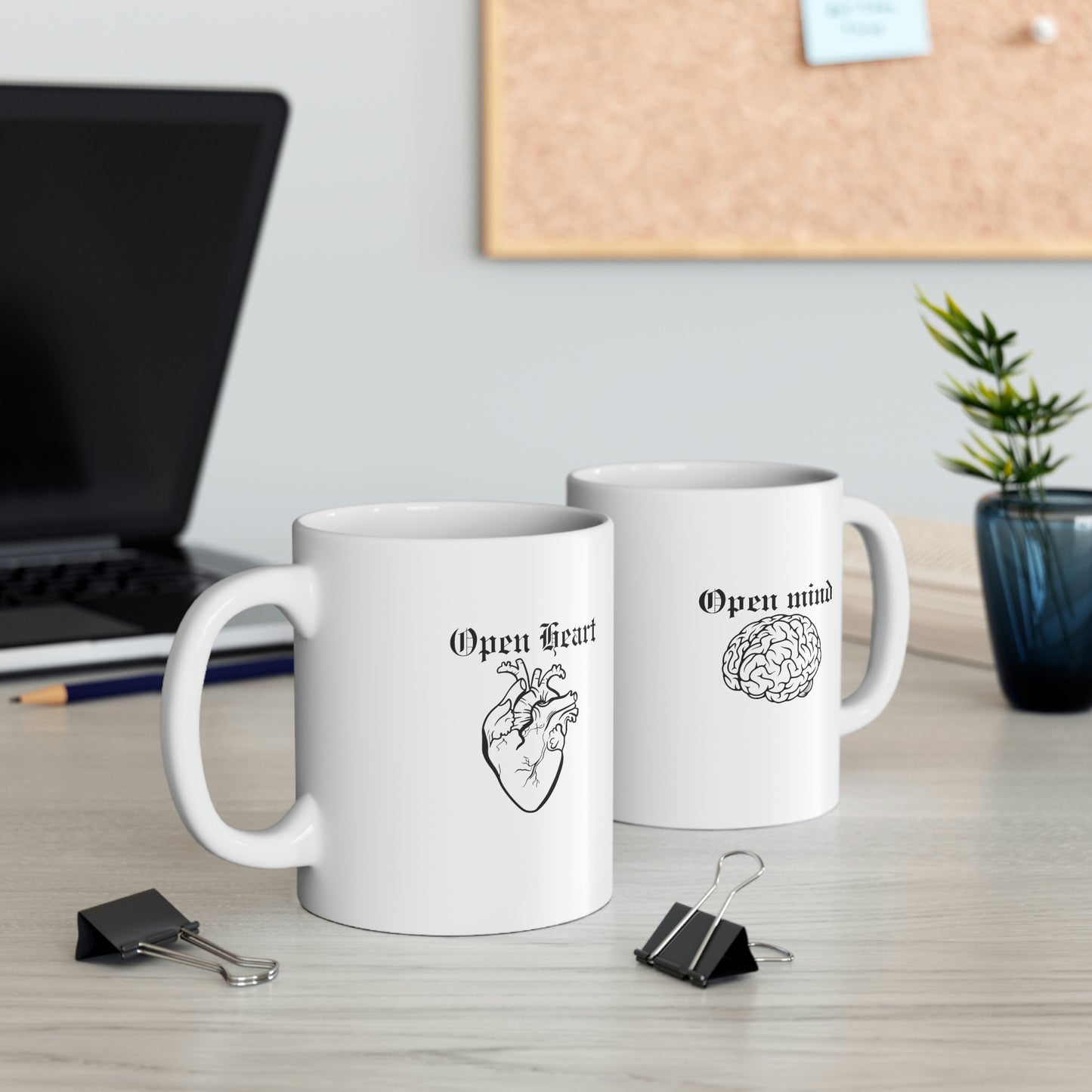 Open Heart Open Mind Inspirational Mug