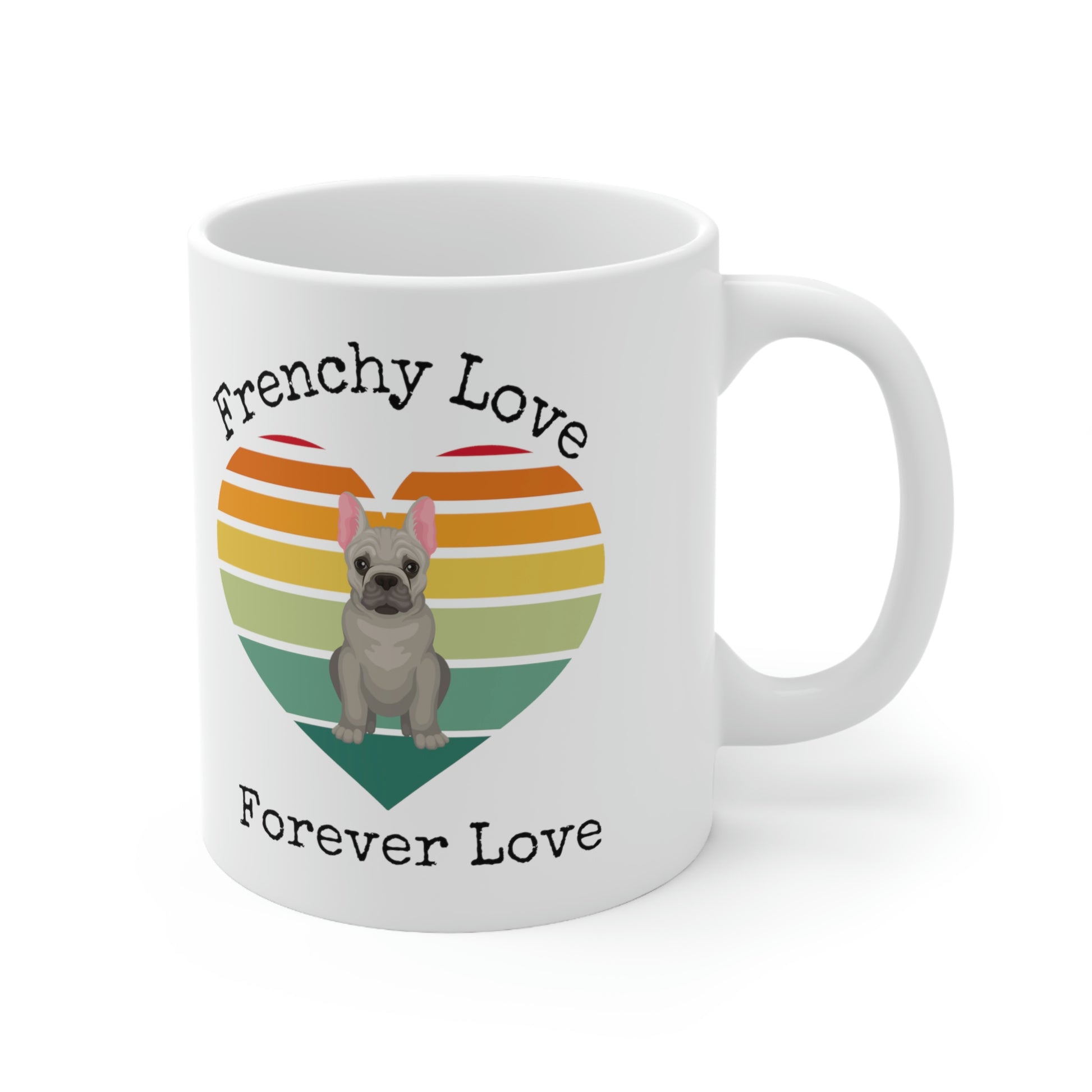 French Bulldog Love Mug Heart