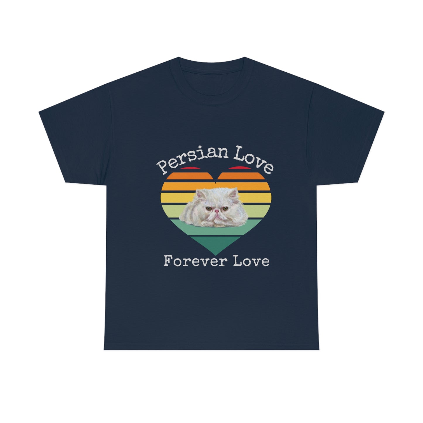 persian cat love heart