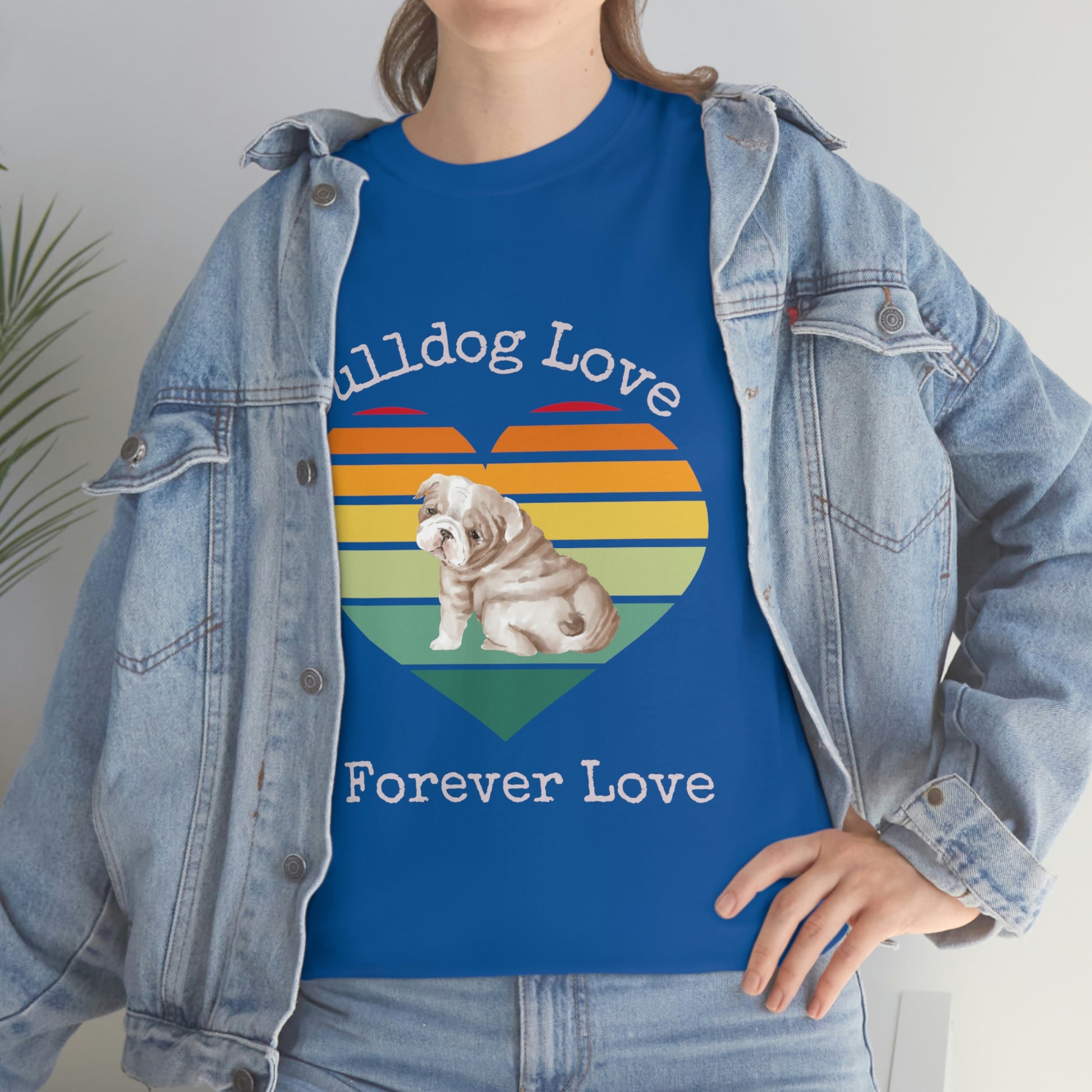 Bulldog Heart Love T Shirt