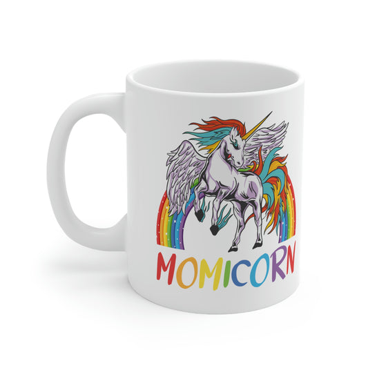 moms rainbow unicorn mug