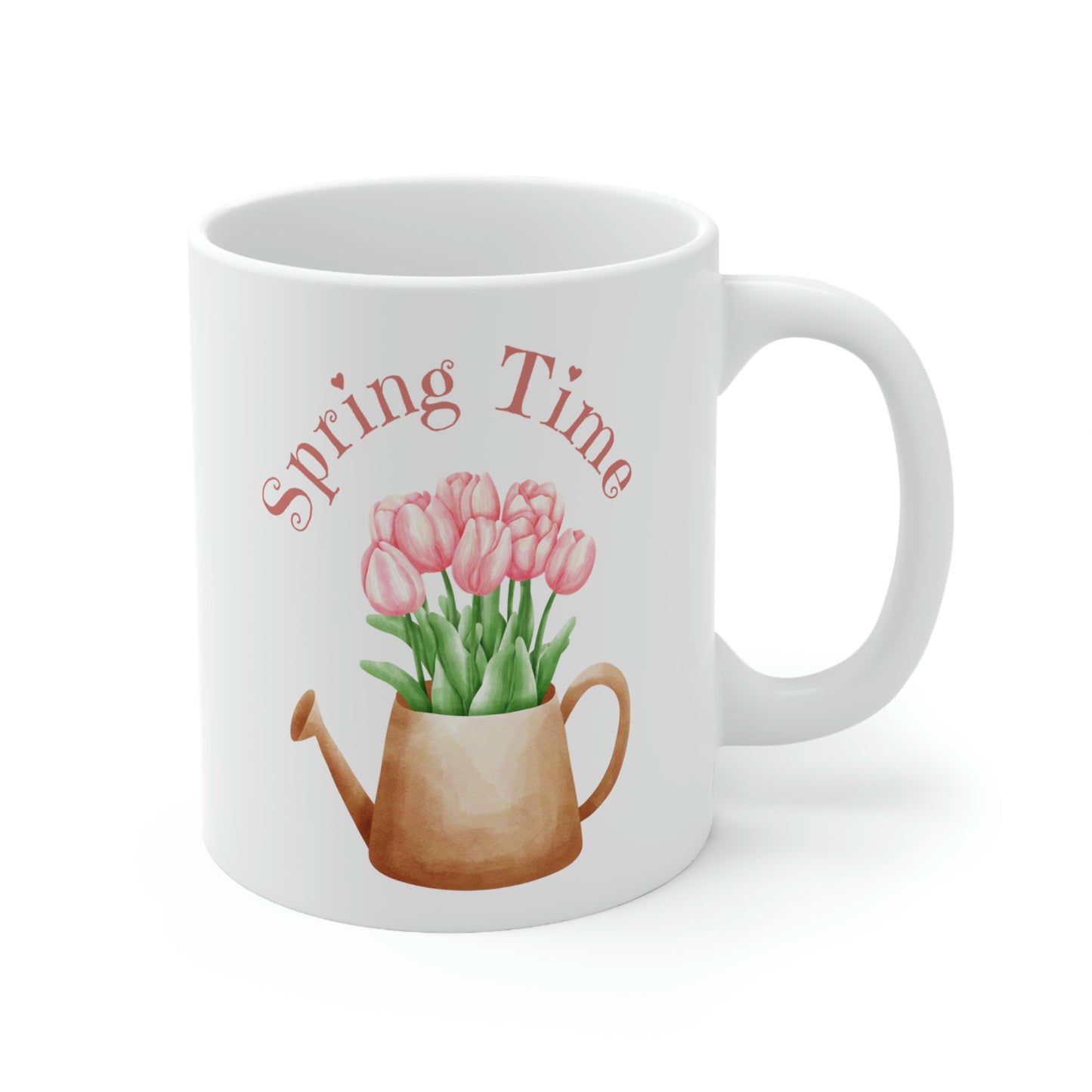 Spring Watering Can Tulips