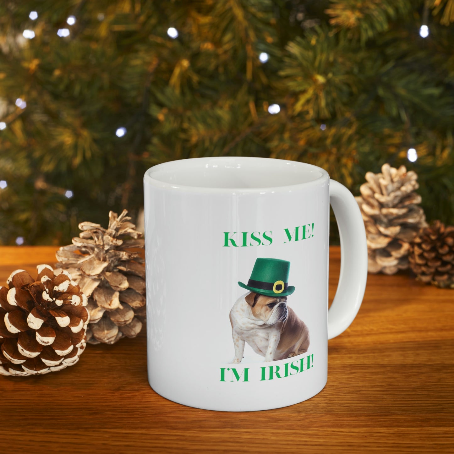 Kiss Me! I'm Irish! Bulldog Mug