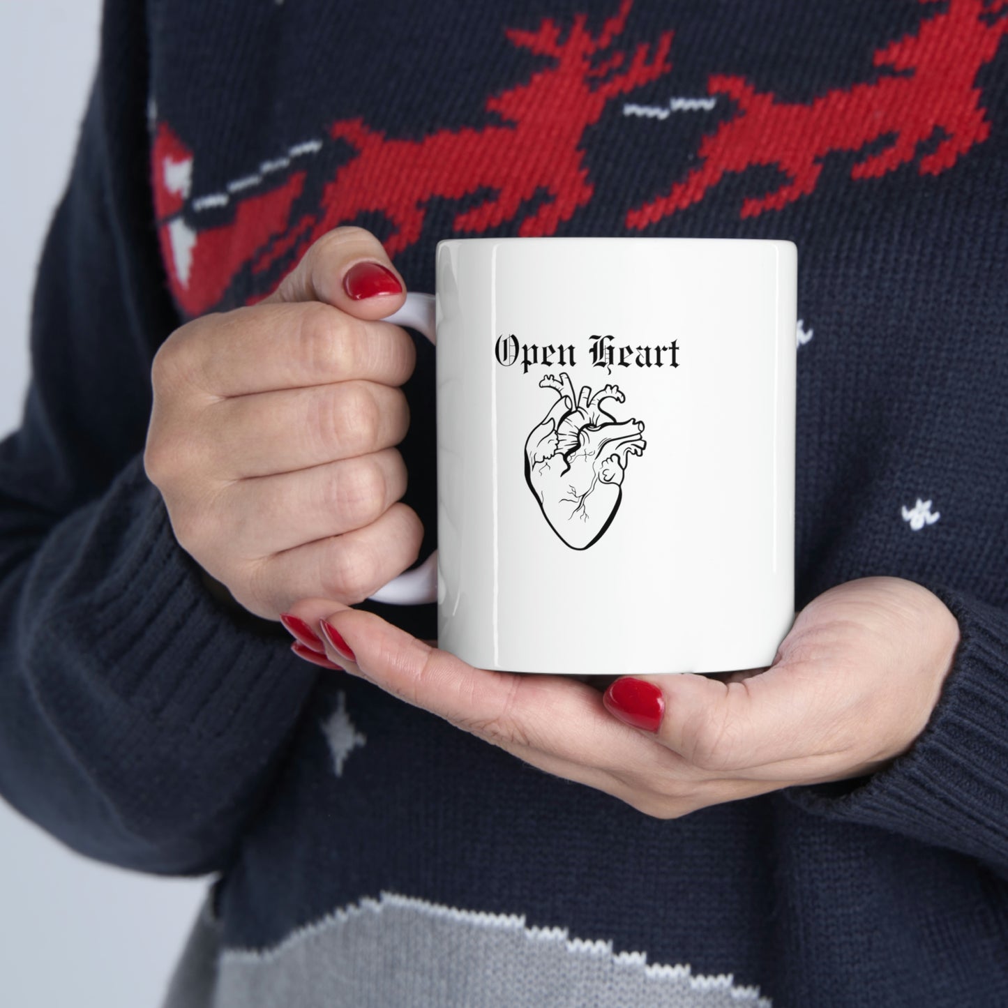 Open Heart Open Mind Inspirational Mug