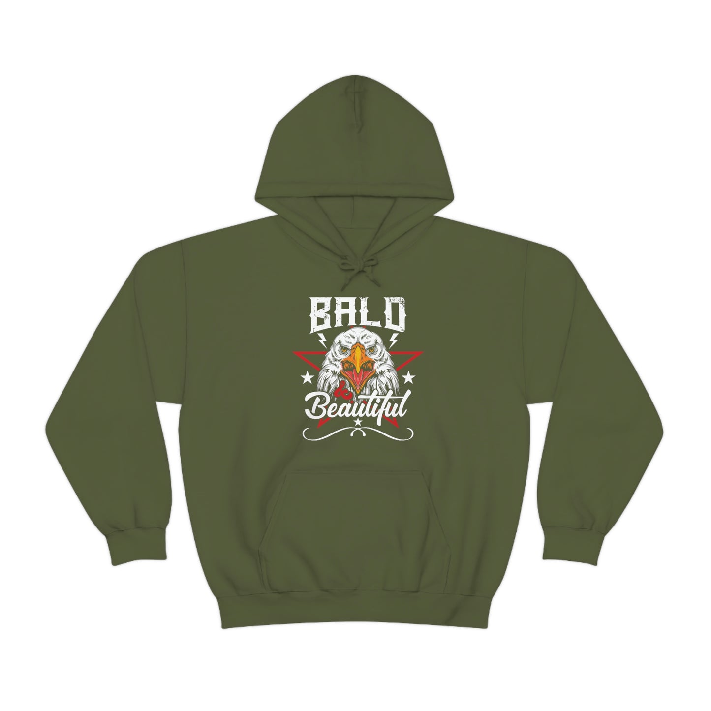 Patriotic Bald Eagle USA Hoodie Bald is Beautiful