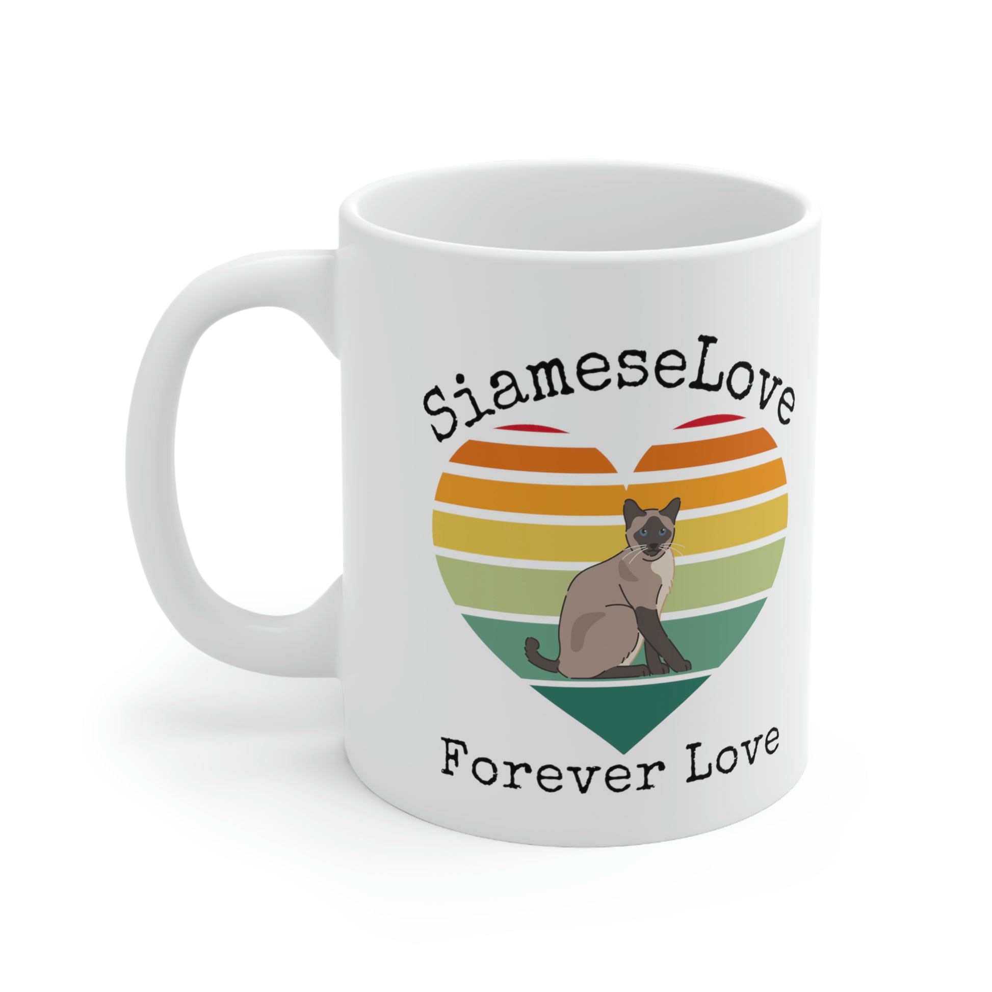 Cat Mug Siamese Lovers