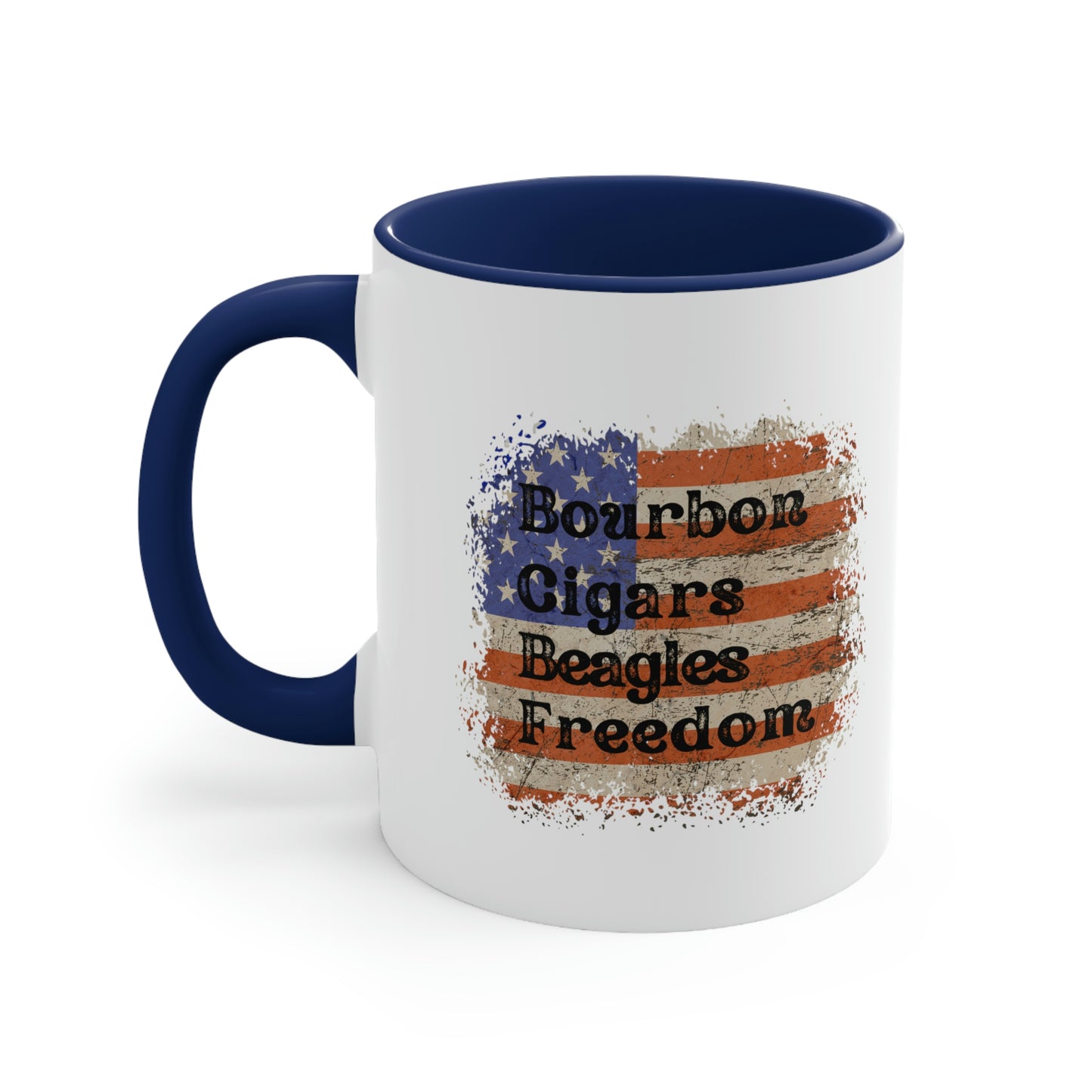 Rustic USA Flag Patriotic Beagles Mug