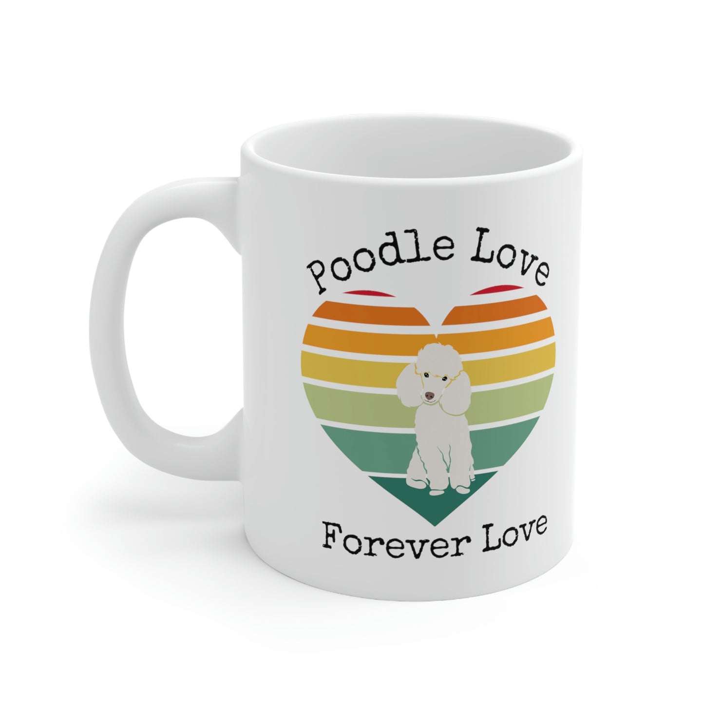 Poodle love heart dog lover