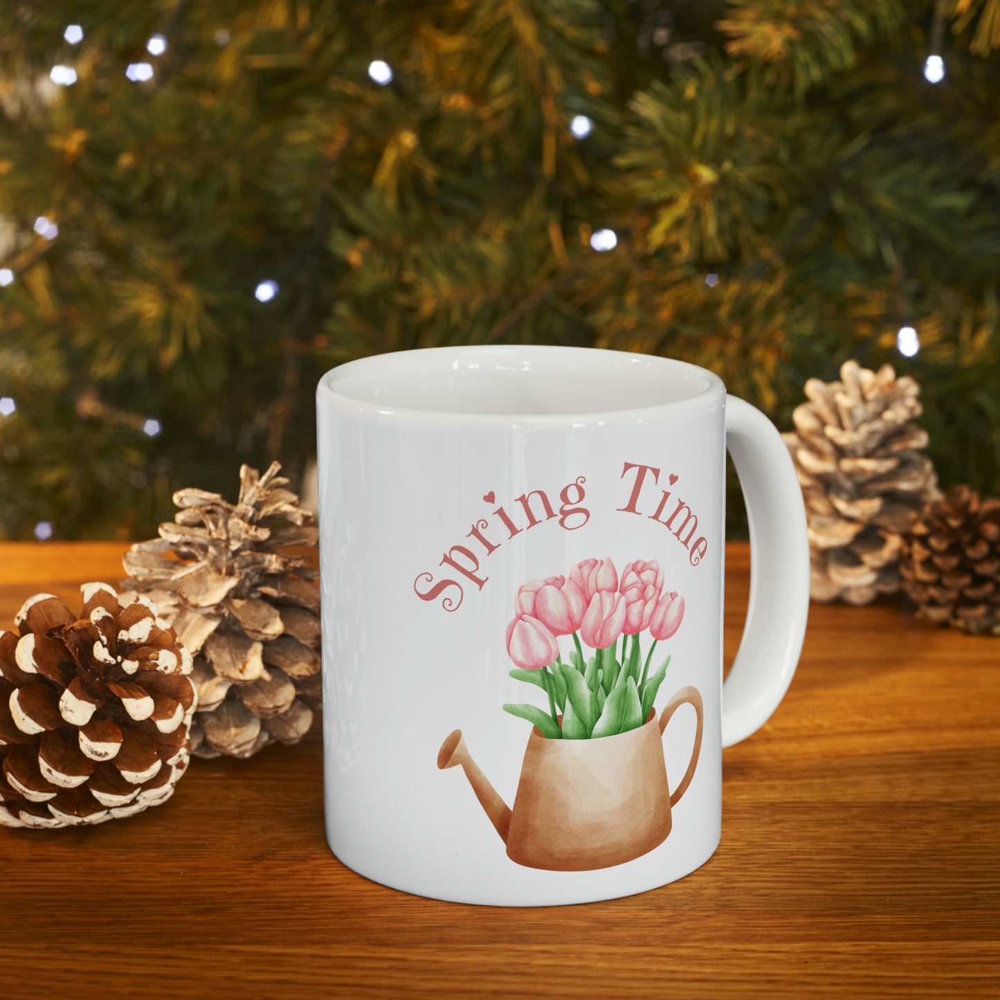 Spring Time Tulip Watering Can Coffee Mug