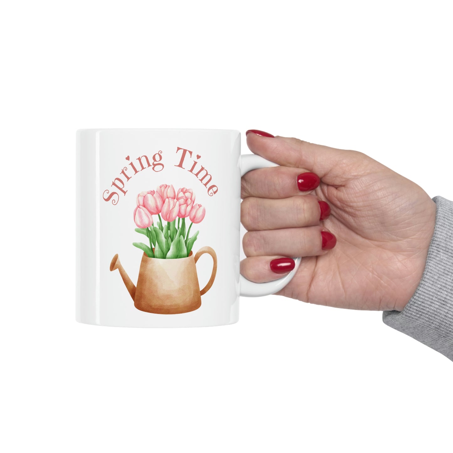 Spring Time Tulip Watering Can Coffee Mug